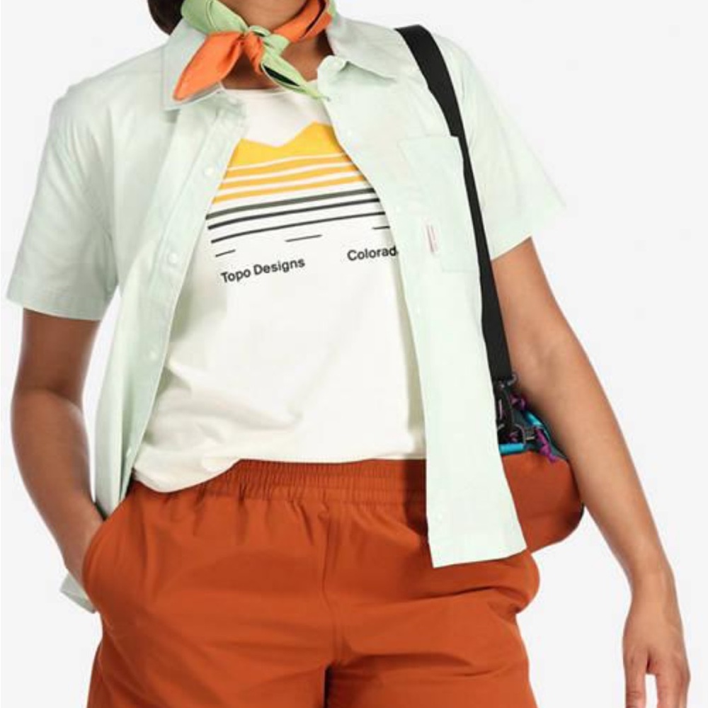 Topo Designs Global Shirt - Green Casual Button Down Shirt